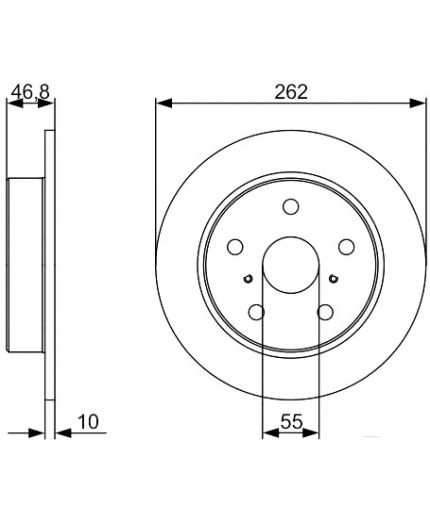 BOSCH Тормозной диск