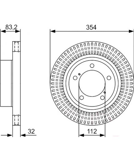 BOSCH Тормозной диск