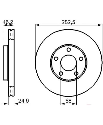 BOSCH Тормозной диск