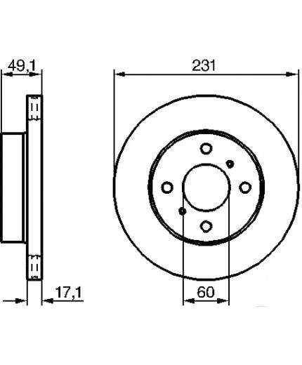 BOSCH Тормозной диск