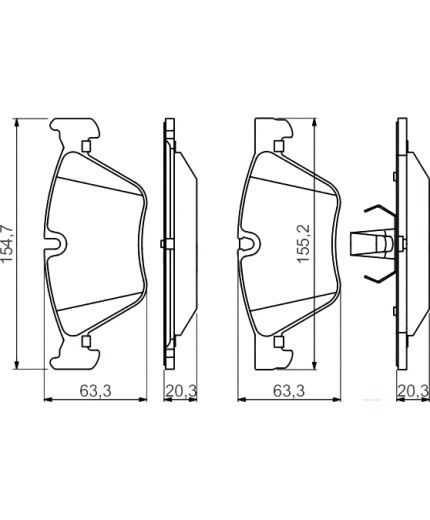 BOSCH Колодки дисковые передние Фото 2