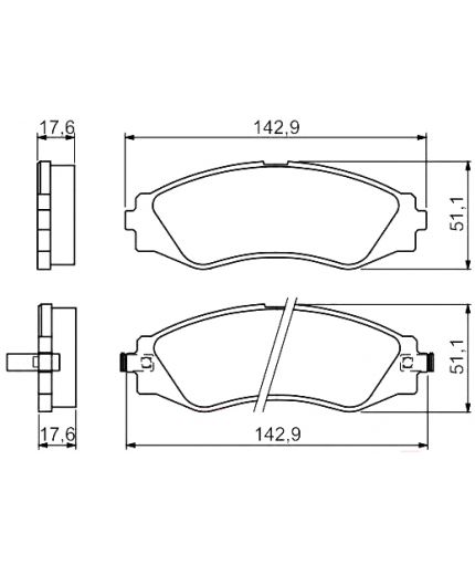 BOSCH Колодки дисковые