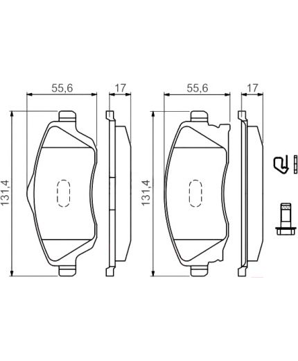 BOSCH Колодки дисковые