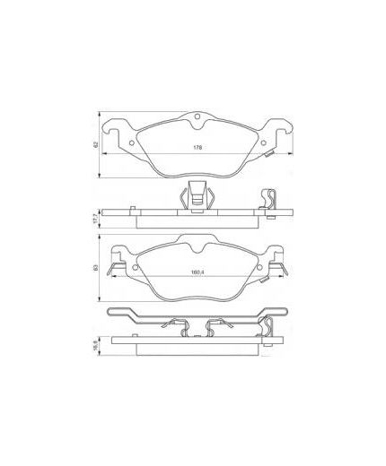 BOSCH Колодки дисковые