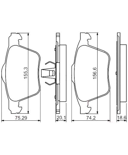 BOSCH Колодки дисковые