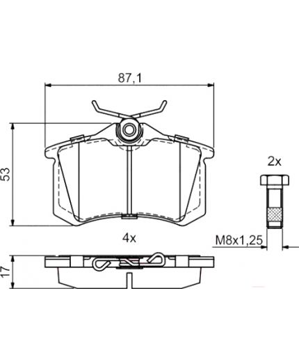 BOSCH Колодки дисковые
