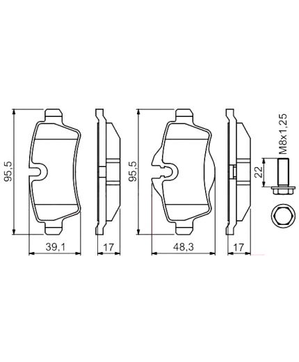 BOSCH Колодки дисковые