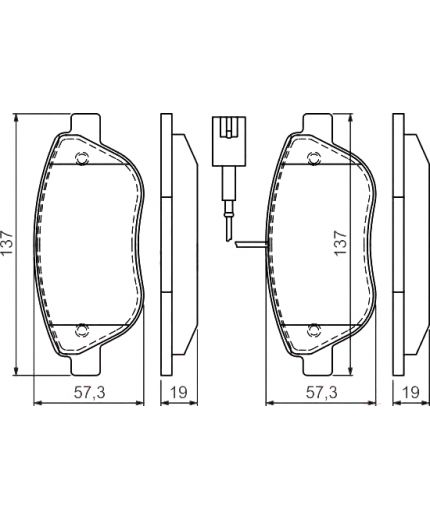 BOSCH Колодки дисковые задние
