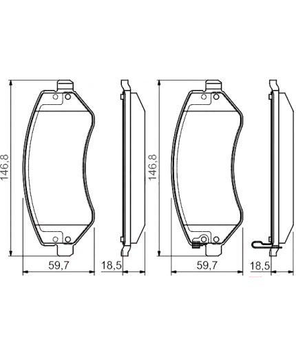 BOSCH Колодки дисковые
