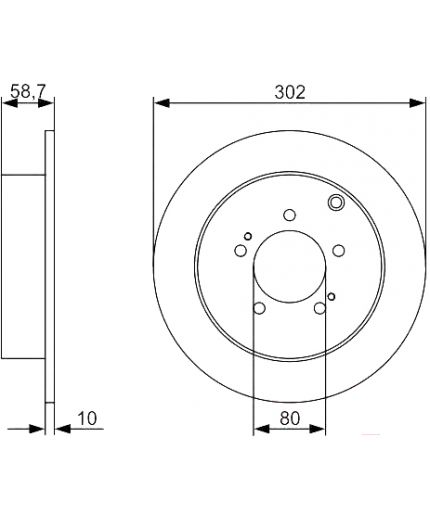 BOSCH Тормозной диск
