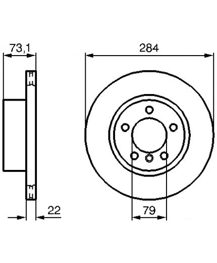 BOSCH Тормозной диск