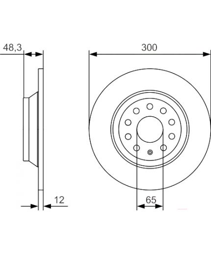 BOSCH Тормозной диск