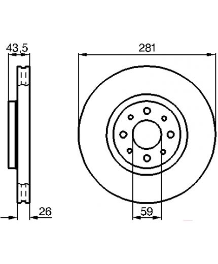 BOSCH Тормозной диск передний