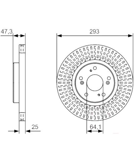 BOSCH Тормозной диск