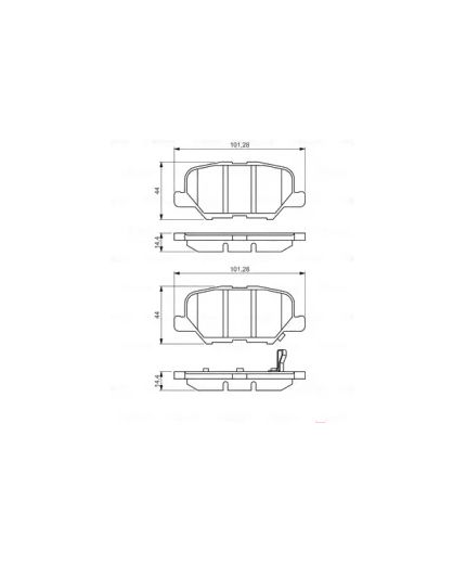BOSCH Колодки дисковые задние