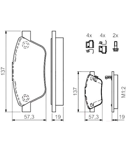 BOSCH Колодки дисковые