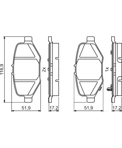 BOSCH Колодки дисковые