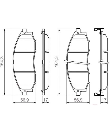 BOSCH Колодки дисковые