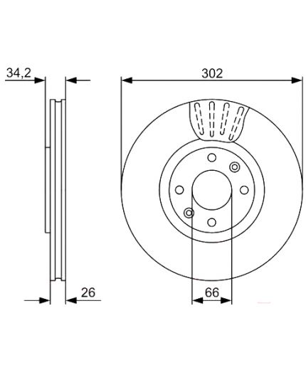 BOSCH Тормозной диск