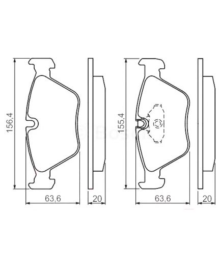BOSCH Колодки дисковые передние