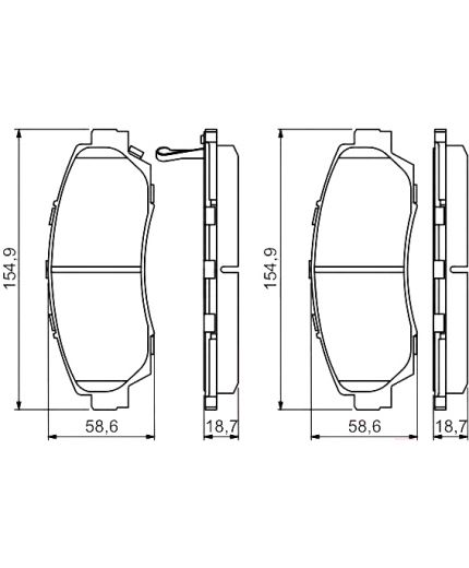 BOSCH Колодки дисковые передние Фото 4