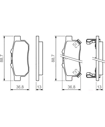 BOSCH Колодки дисковые