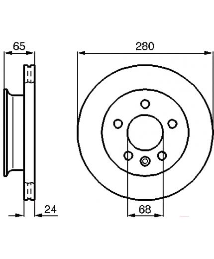 BOSCH Тормозной диск