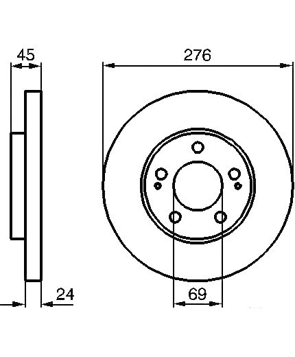 BOSCH Тормозной диск
