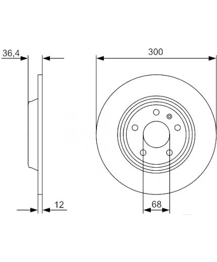 BOSCH Тормозной диск передний