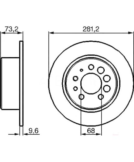 BOSCH Тормозной диск Фото 2