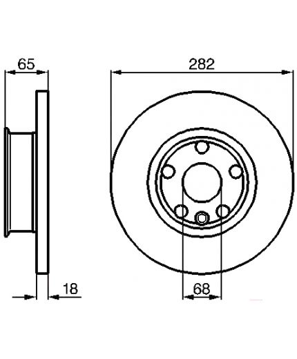 BOSCH Тормозной диск