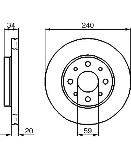 BOSCH Тормозной диск