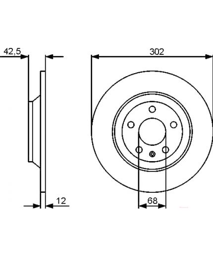 BOSCH Тормозной диск
