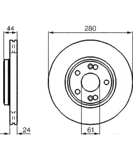 BOSCH Тормозной диск