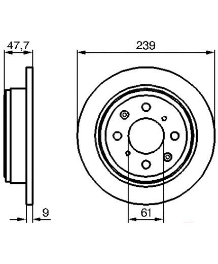 BOSCH Тормозной диск