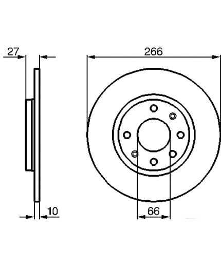 BOSCH Тормозной диск передний