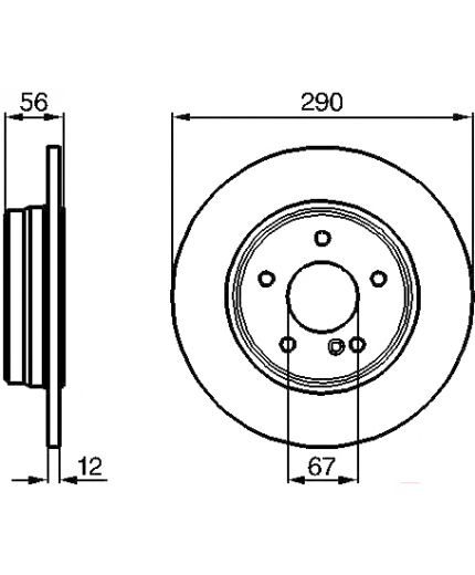 BOSCH Тормозной диск