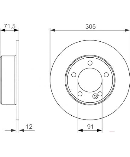 BOSCH Тормозной диск