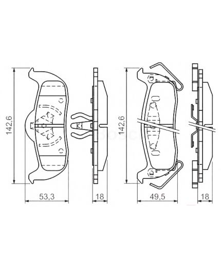 BOSCH Колодки дисковые