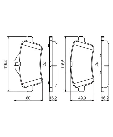 BOSCH Колодки дисковые