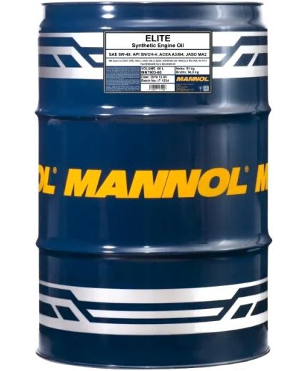 Моторное масло MANNOL Elite 5W-40 SN/CF 208л ESTER