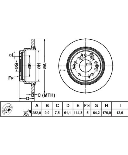 ATE Тормозной диск Фото 3
