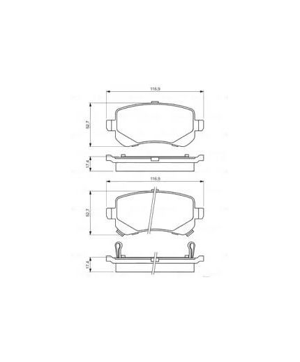 BOSCH Колодки дисковые
