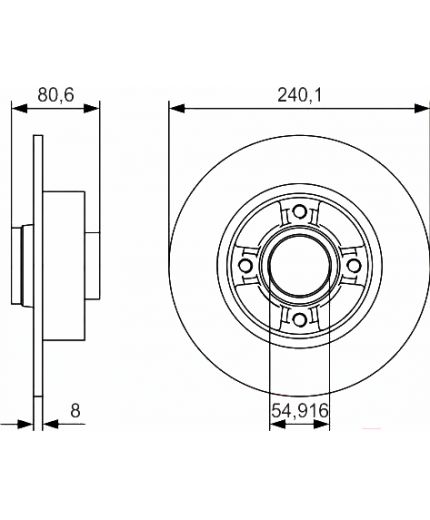 BOSCH Тормозной диск Фото 2