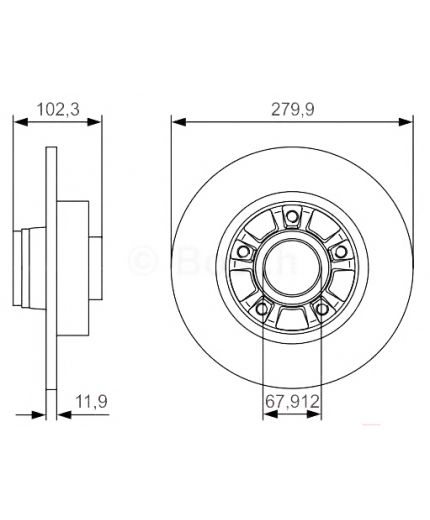 BOSCH Тормозной диск