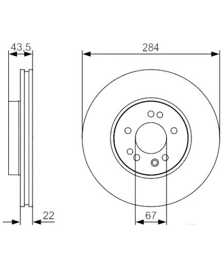 BOSCH Тормозной диск