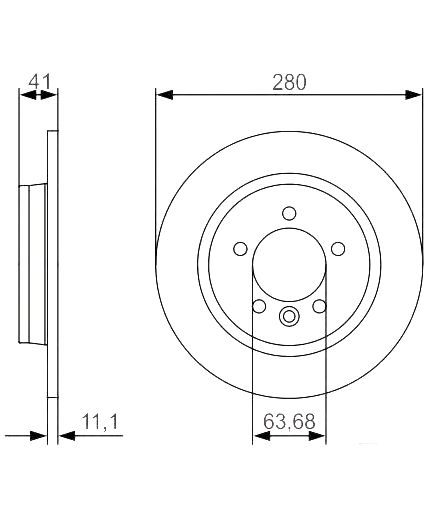 BOSCH Тормозной диск