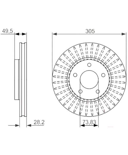 BOSCH Тормозной диск