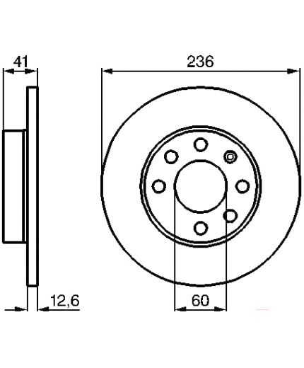 BOSCH Тормозной диск
