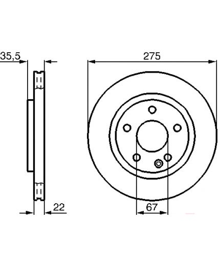 BOSCH Тормозной диск